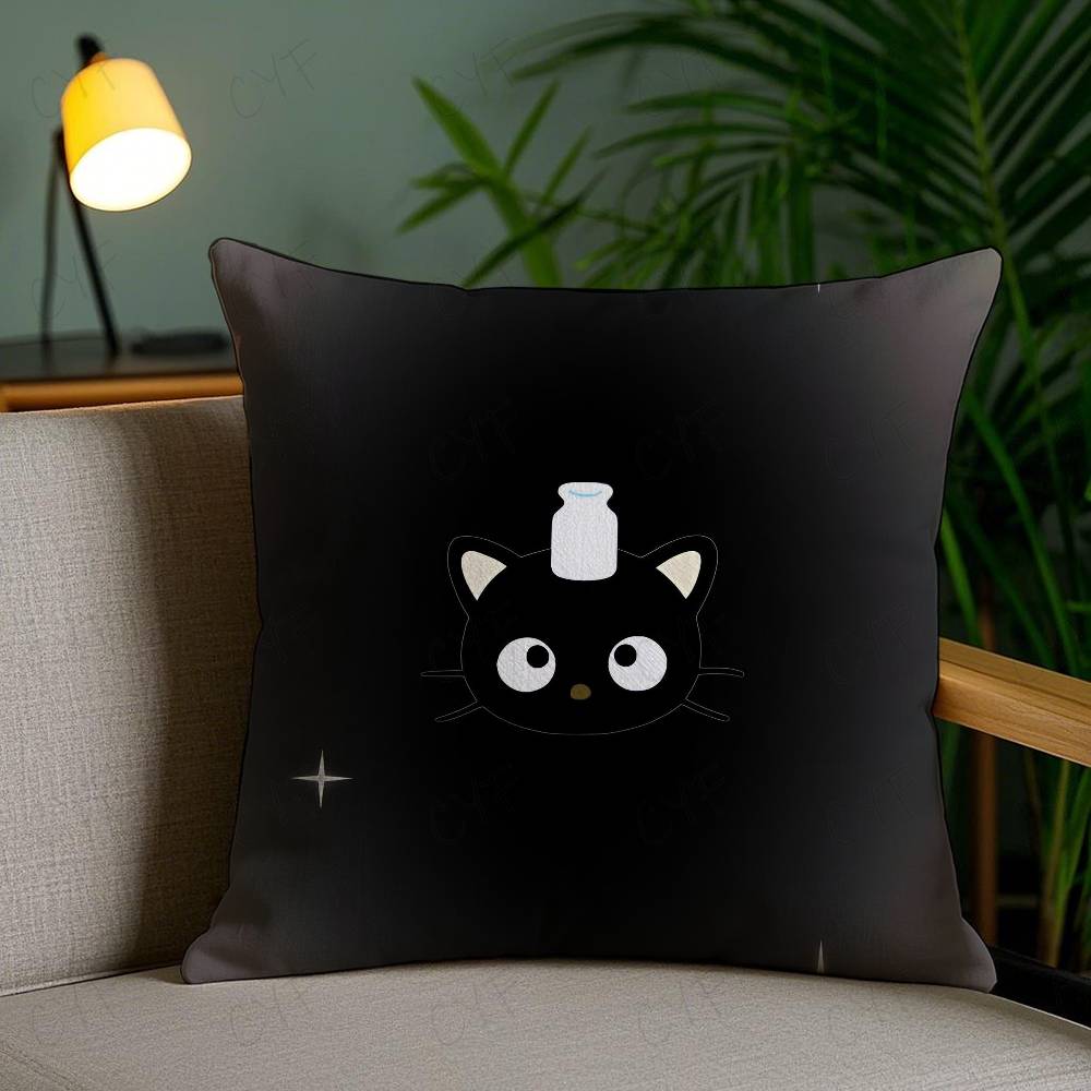 S-Sanrio C-Chococat Anime Pillow Case Safe Custom Photo Pillow, Anti-fade Brushed Fleece Cushion, Maternal & Infant Safe.