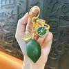 Resin Keyring Summer Vitality Lemon Shape Charm Keychain Couples Friends Key Chain Portable Car Bag Door Keychain