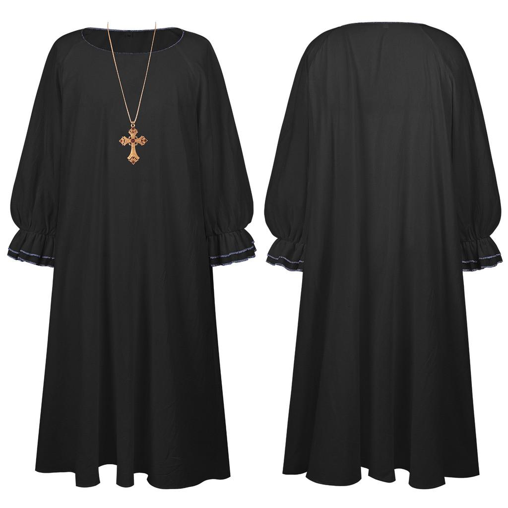 Medieval Priest Cosplay Costume With Polyester Fabric For Halloween Stage Performances