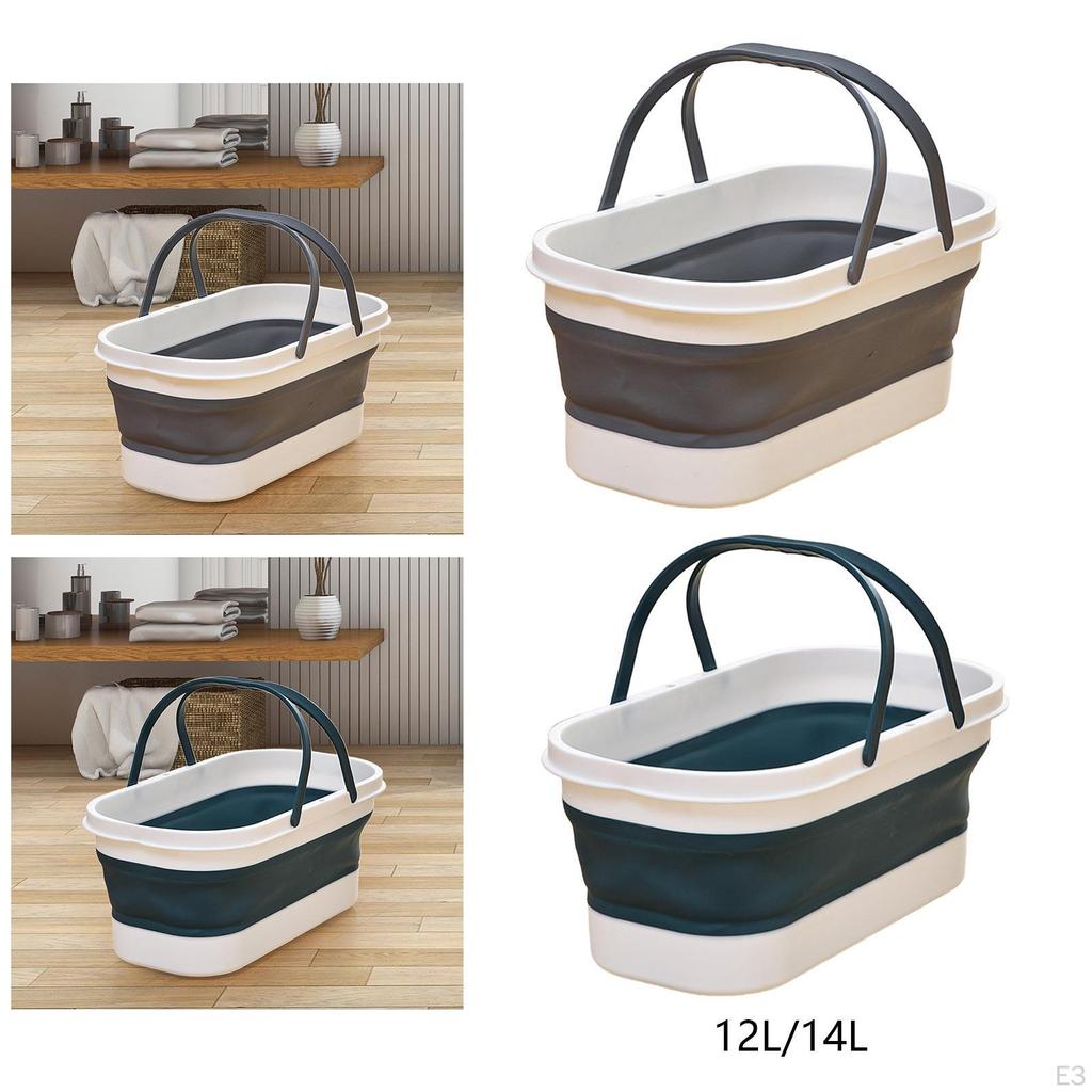 Collapsible PP Bucket Easy Clean Foldable Mop Cleaning Tool Laundry Basket