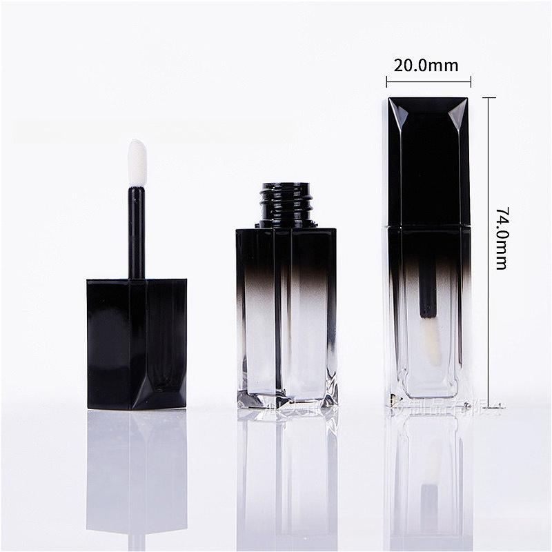 5ml Square Gradient Lip Gloss Tube, Empty Refillable Lip Glaze Container, Wholesale Cosmetic Packaging