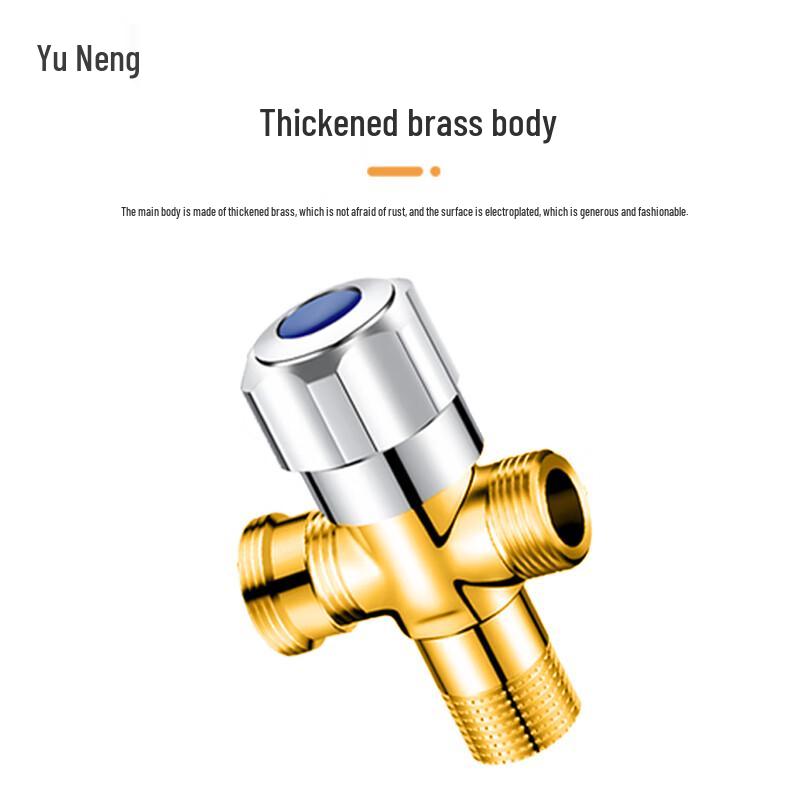 Brass Dual-Outlet Angle Valve Water Splitter