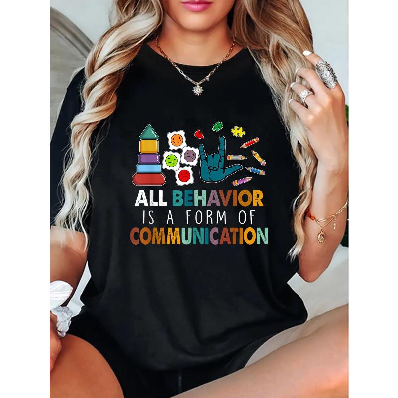 

Polyester Casual Trendy Print Short Sleeve Top Wrinkle Resistant Easy Care Summer XXL чорний