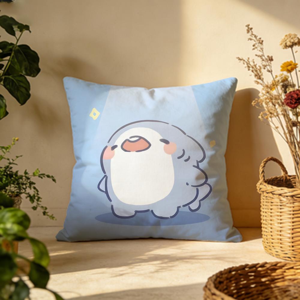 Stylish FFat Sharkful Cushion Cover Versatile DoubleSided Pillow Case Fit for Sofa Bed Car  Daily Decor