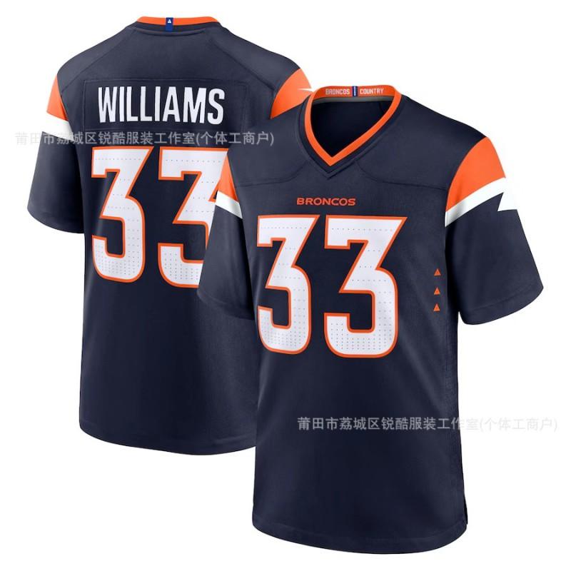 Denver Broncos NFL Fútbol Jersey Surtrin II 2 Hombres Mujeres Estilo Retro Ropa para Aficionados del Equipo Otoño Invierno