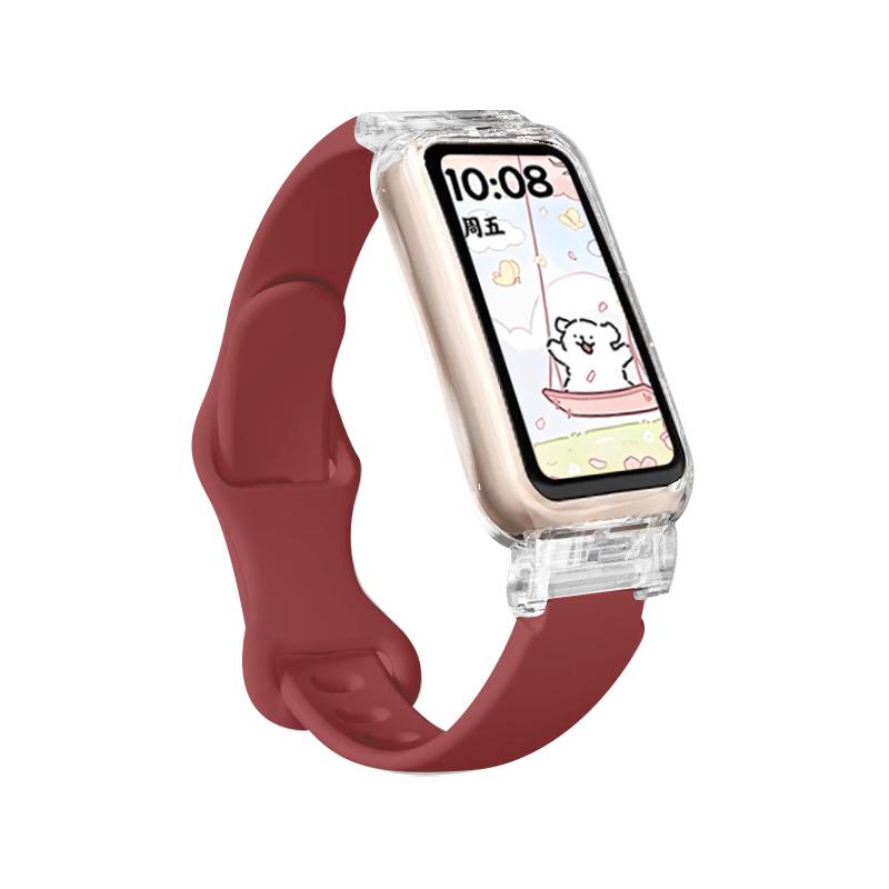 Transparente Hülle+Armband für Huawei Band 10/9/8 Zubehör Sport Silikonarmband pulseira correa für Huawei Band 10 9 NFC/8 NFC