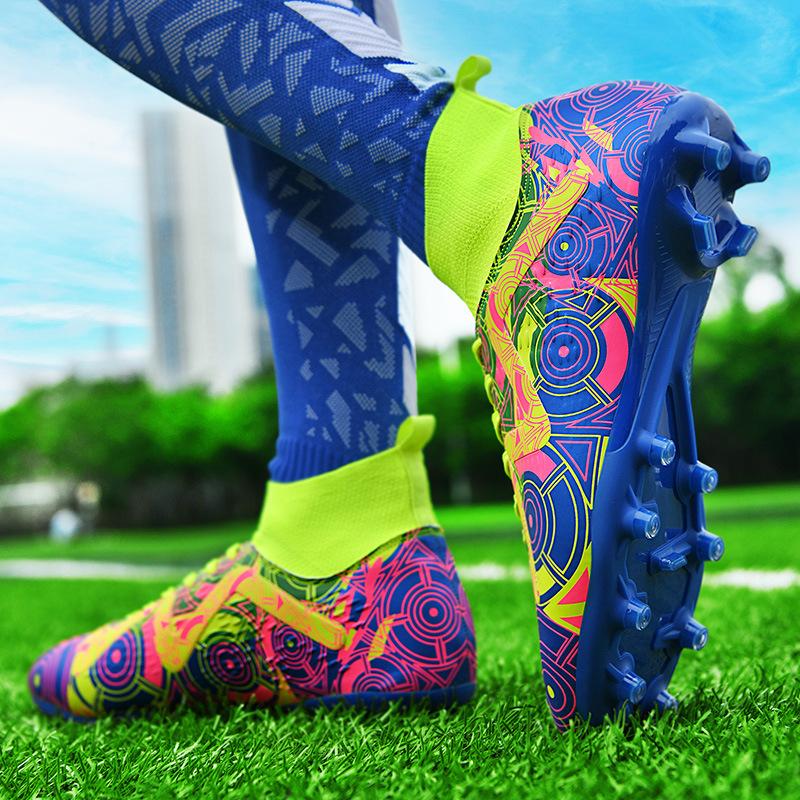 2025X10 New Adult Long Nail Broken Nail Football Shoes Men's Artificial Turf Training Game Sports Shoes