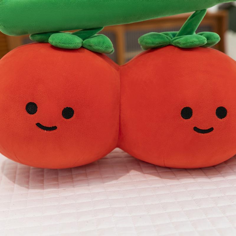 New Fun Tomato Plush Toy Doll Cute Tomato Doll Sleeping Pillow Girl Gift