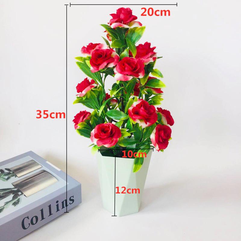 Mother's Day Pot Fake Plant Potted Flower Garden Arrangement Ornaments Room Festival Supplies