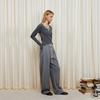 GREEN BELT Women's Drawstring Wide-Leg Curved Pants