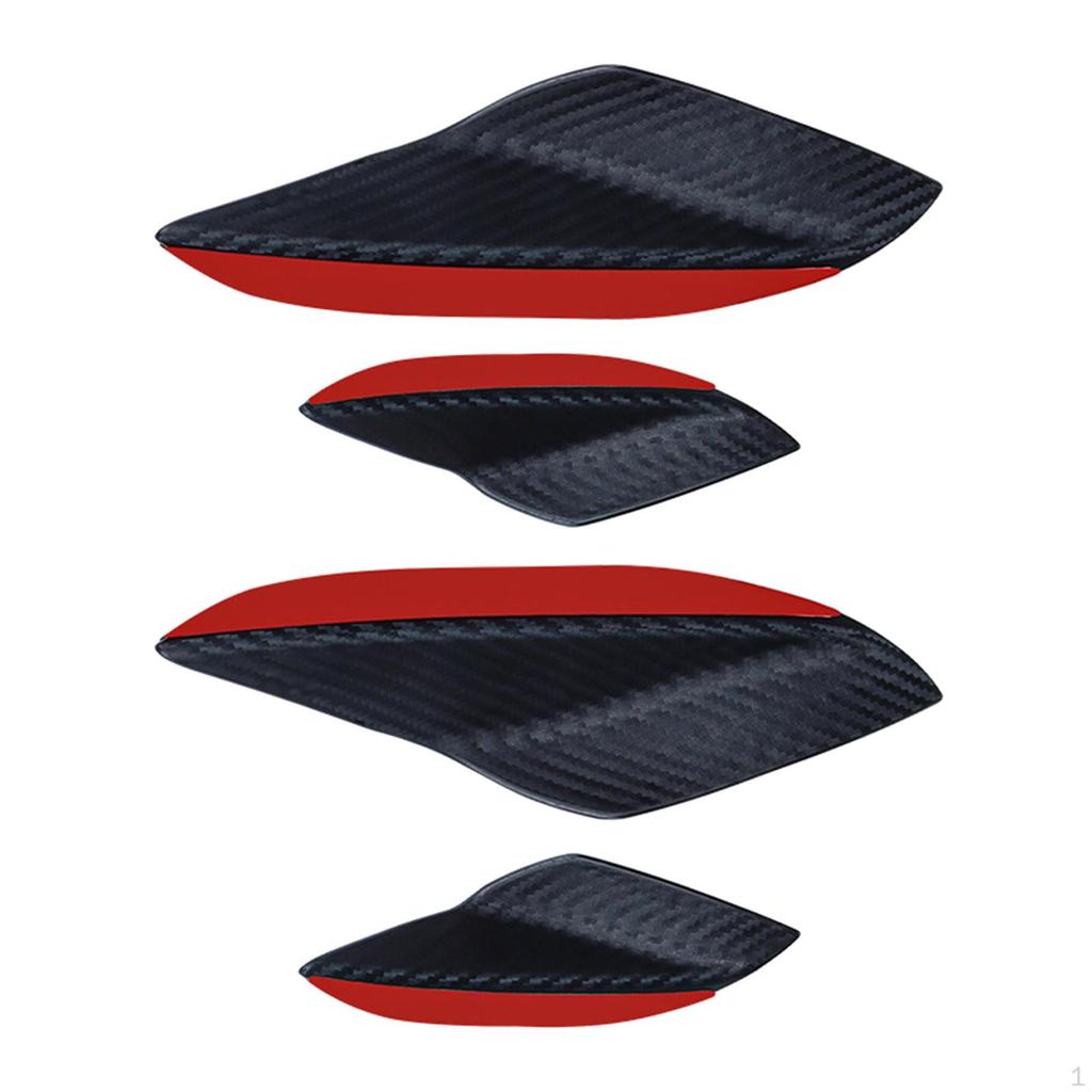 4 Pieces Universal Car Spoiler Canards Kit Diffuser Soft Automotive Supplies Auto Anti