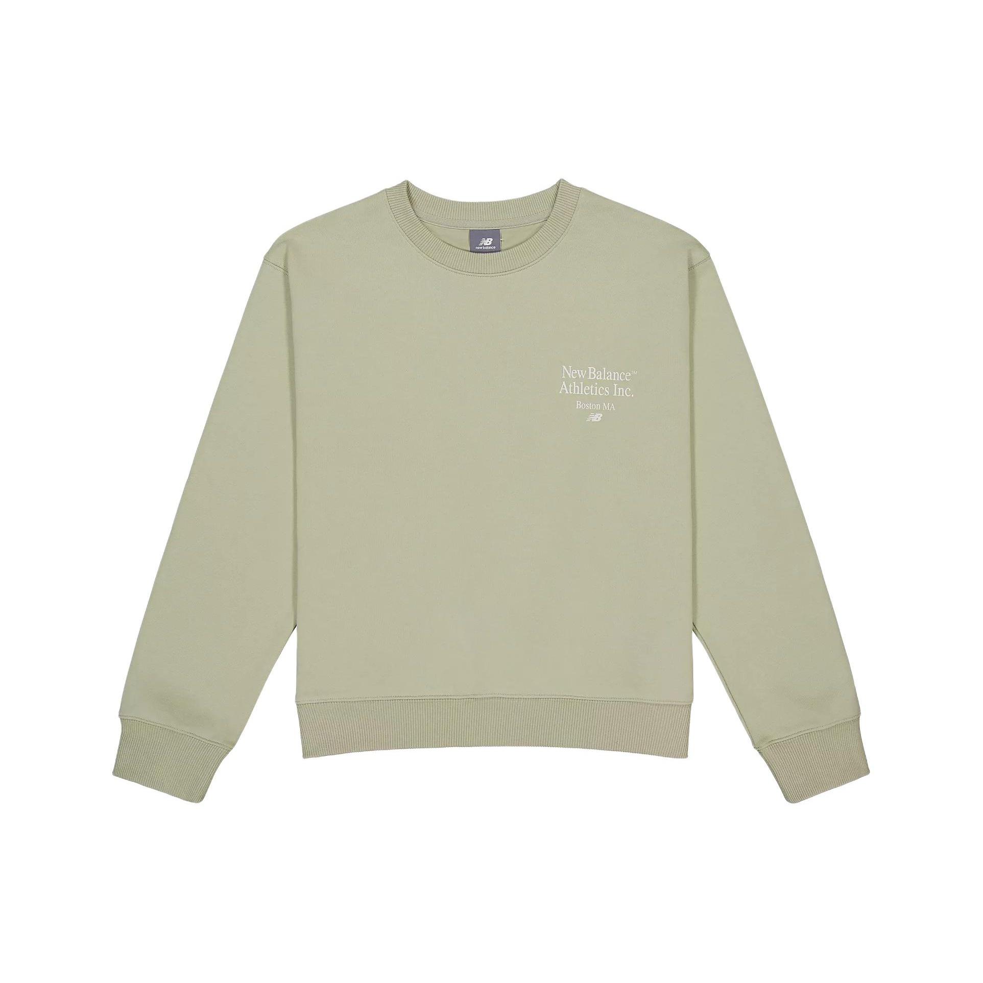(WMNS) New Balance NBX Crew Neck Sweatshirt Asia Sizing  Olive Green  Women s AWT41300-OVN L