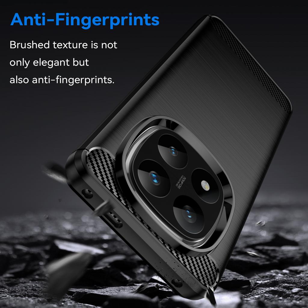 For Xiaomi Redmi Note 14 Pro+ 5G Case Carbon Fiber Texture TPU Brushed Phone Cover