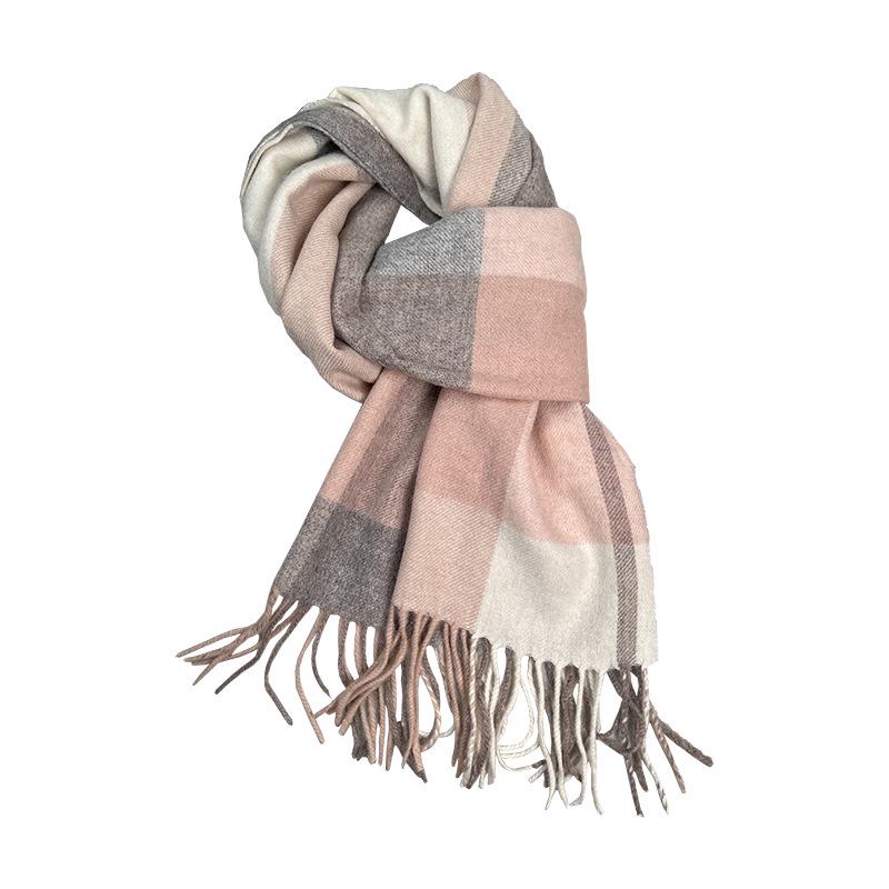 Prémiová kostkovaná šála z australské vlny pro muže a ženy: Hřejivý, stylový podzimní/zimní doplněk