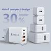 35W UK Wall Plug Multi-Port USB-C/USB-A Phone Adapter Wall Charger, Dual PD Fast Charging Block Fast Charger for