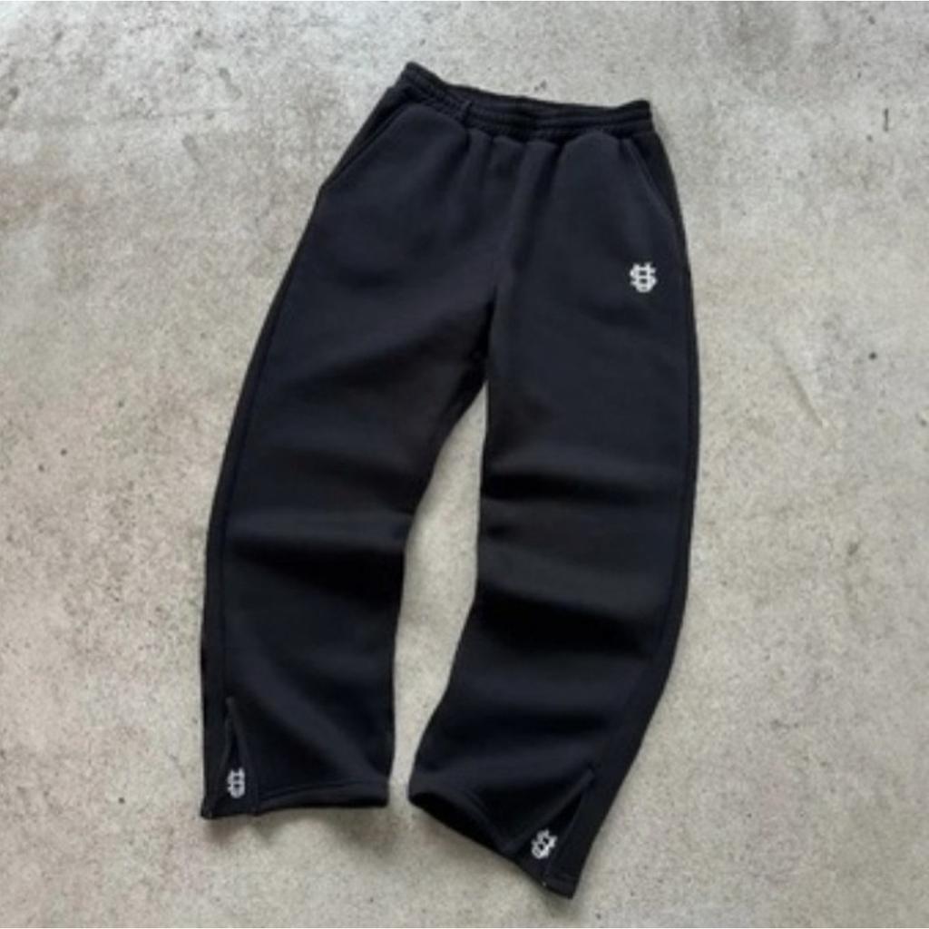 Pantalones Casuales de Calle Hip-hop Retro Bordados Nuevos DRIPX Sueltos Grises de Cintura Alta Moda Retro Street Pantalones de Chándal Pareja Venta Caliente