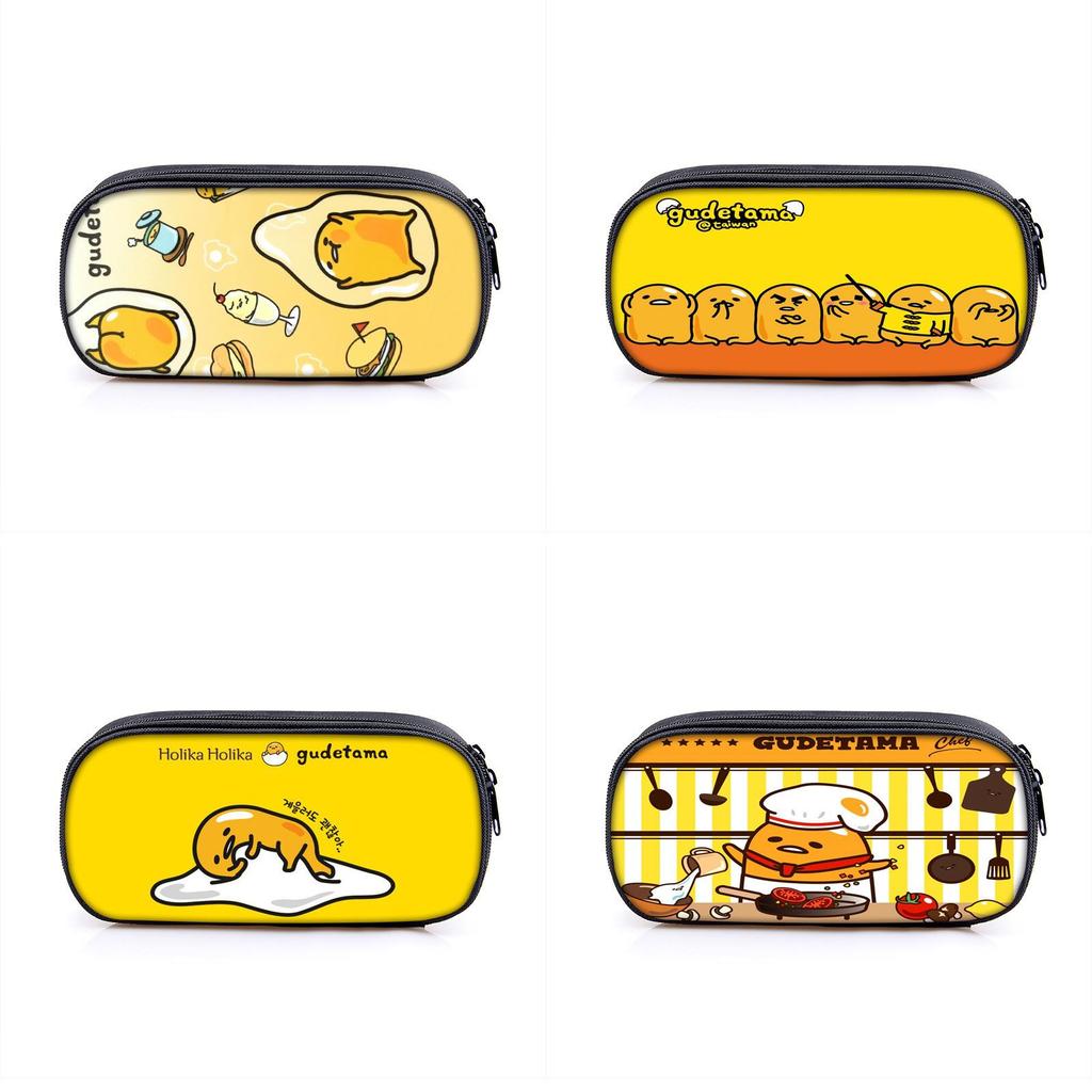 Gudetama Lazy Egg Cartoon Pen Bag With Large Capacity For Kids Students School Supplies
