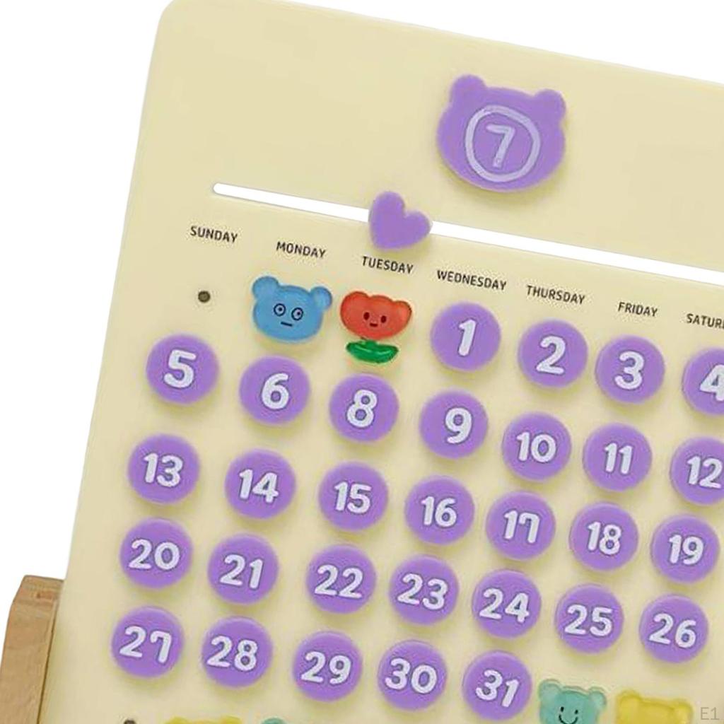 Calendar Educational Toys Room Decoration Learn Months Weeks and Days for Desktop Ornaments