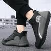 Hochwertige modische Herrenschuhe für Teenager Plattform-Sneaker Koreanische Version Mid-Top Leder Laufschuh Tenis Masculino