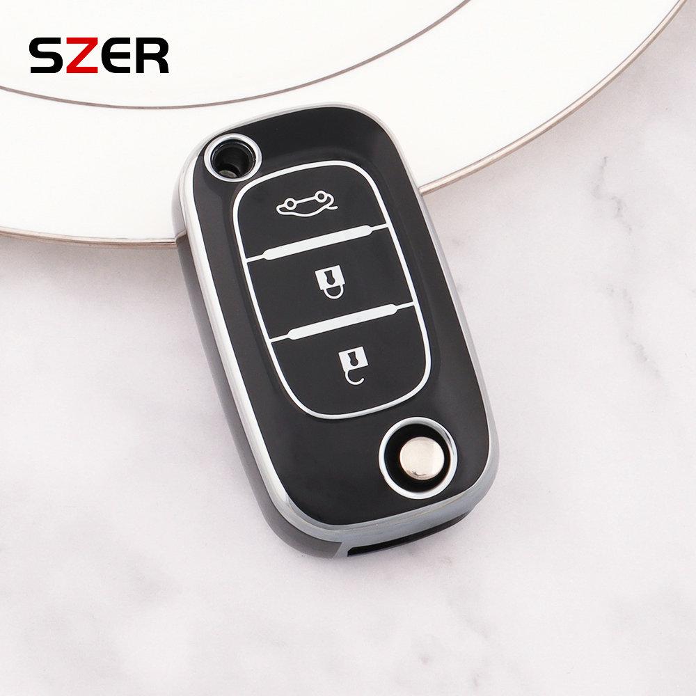 Tpu Flip Car Key Case Cover For Renault Fluence Clio Megane Kangoo Lacia Lada Largus Kalina Granta Vesta X-Ray For Mercedes Benz