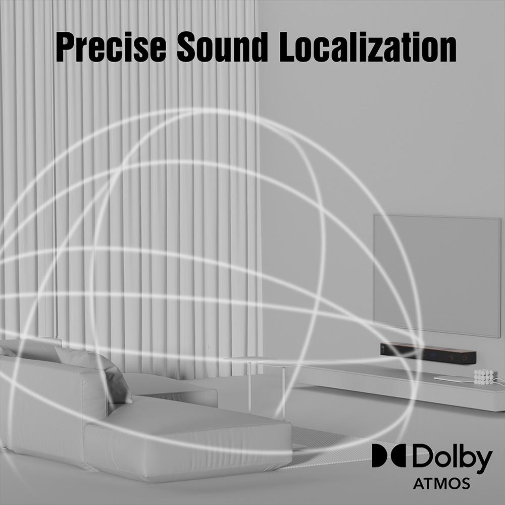 Hiwill A502 5.2.2-kanałowy Soundbar, Podwójne Wbudowane Subwoofery, Dolby Atmos, 450W Moc Szczytowa