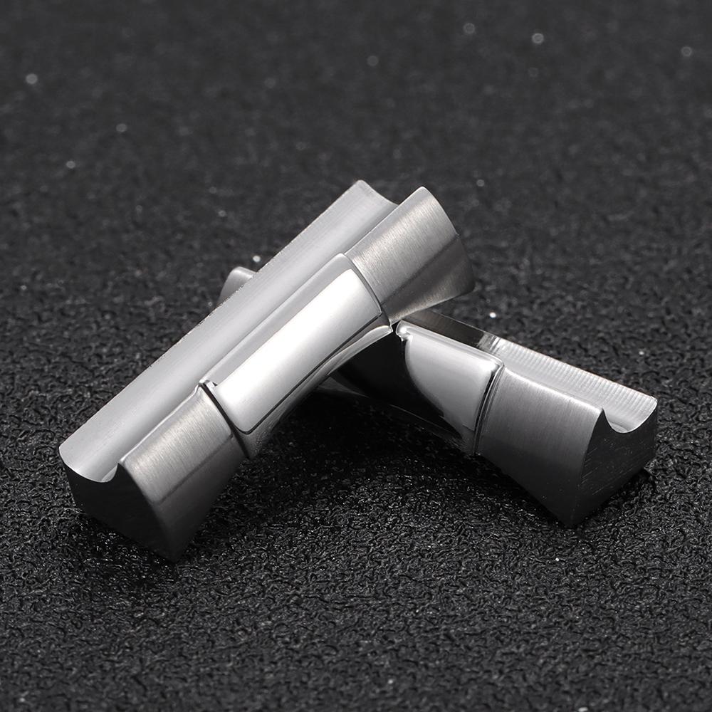 20mm 21mm Massives gebogenes Endstück für Rolex Submariner Uhrenarmband für Wassergeister für Daytona Gummiarmband Nahtlose Verbindung 2 Stück