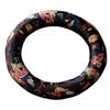 Donut Shape Dragon Design Singing Bowl Mat Nepalese Wooden Fish Coaster Sound Copper Out Mat  Yoga