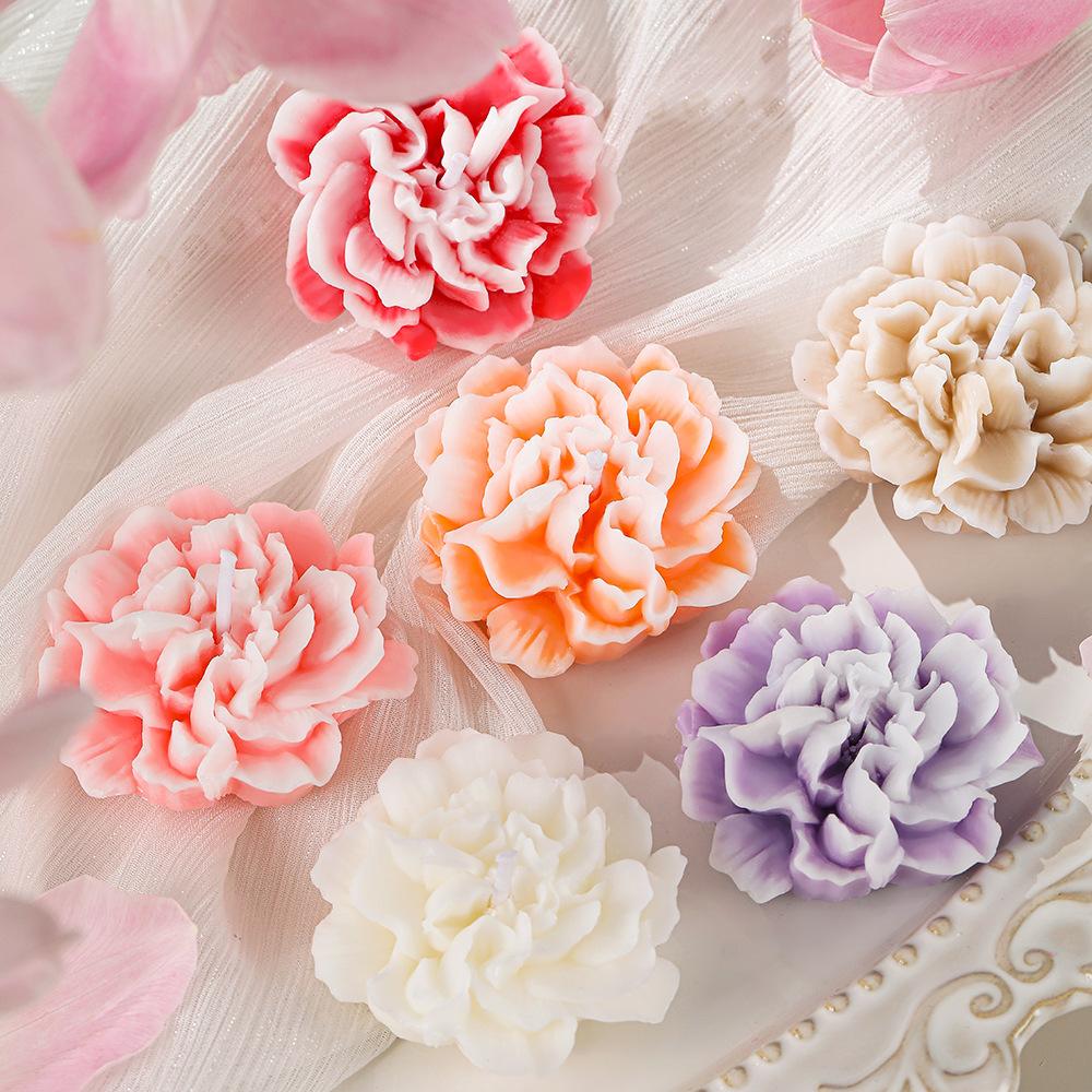 Mother's Day gift carnation flower-shaped handmade soybean scented candle Valentine's Day girl's companion gift flower candle