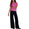 Polo Ralph Lauren Slim Fit Cable Knit Cotton Polo Shirt Women tops 211971703-004