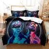 PNL Duvet Cover + 2 Pillowcases, French Hip Hop Duo Print Bedding Set Soft Bed Linen for Music Fans Bedroom Decor