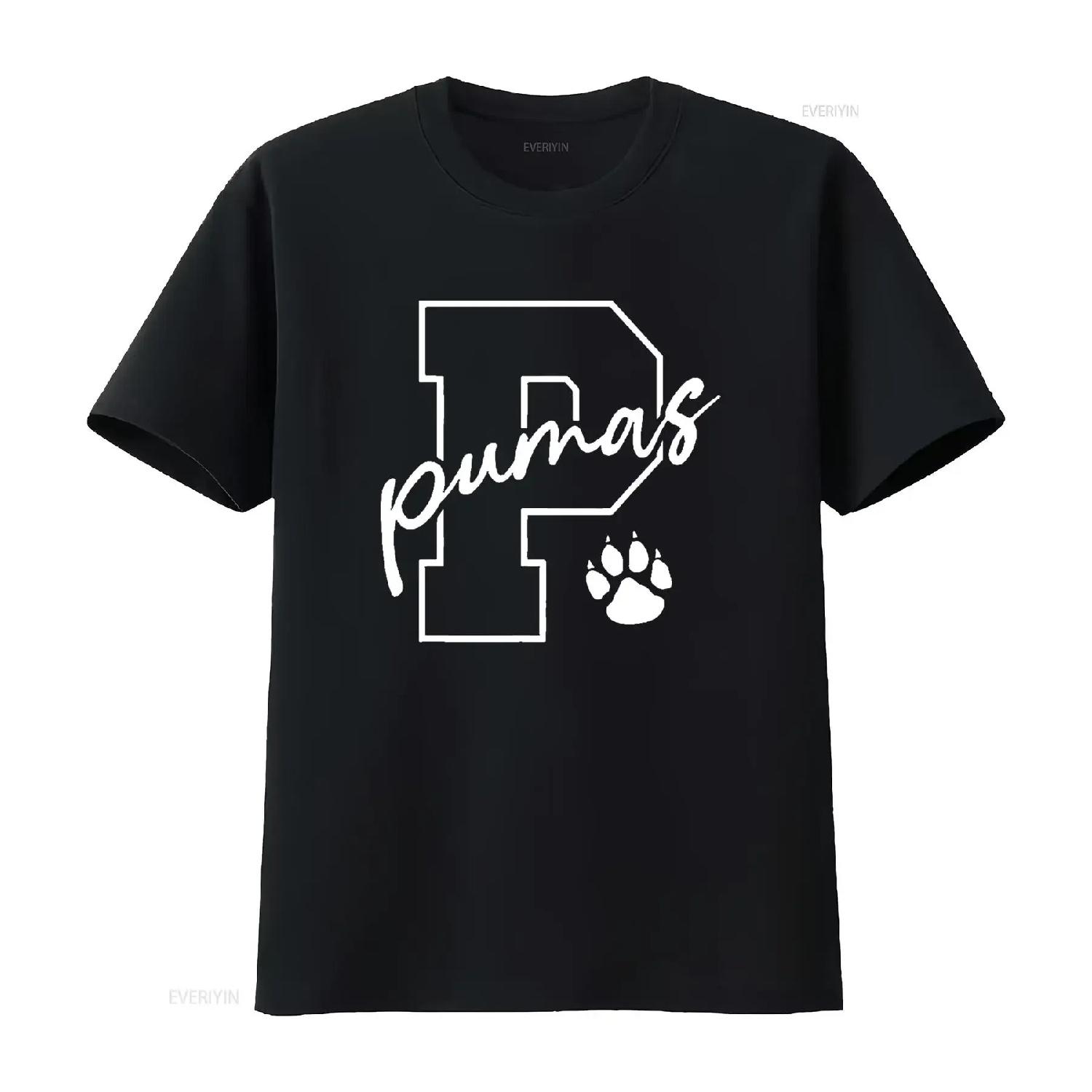 Pumas Womens T Shirt Black S vintage Washed Comfortable Unisex graphic Slightly homme Casual streetwear Breathable Stylish Soft S
