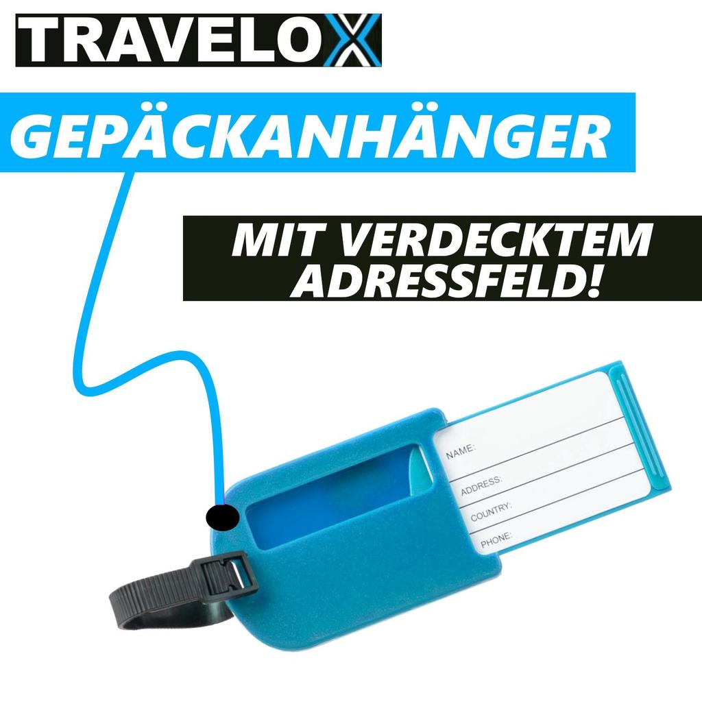 TRAVELOX Luggage Strap Luggage Strap Luggage Tag Luggage Lock Luggage Tag Blue