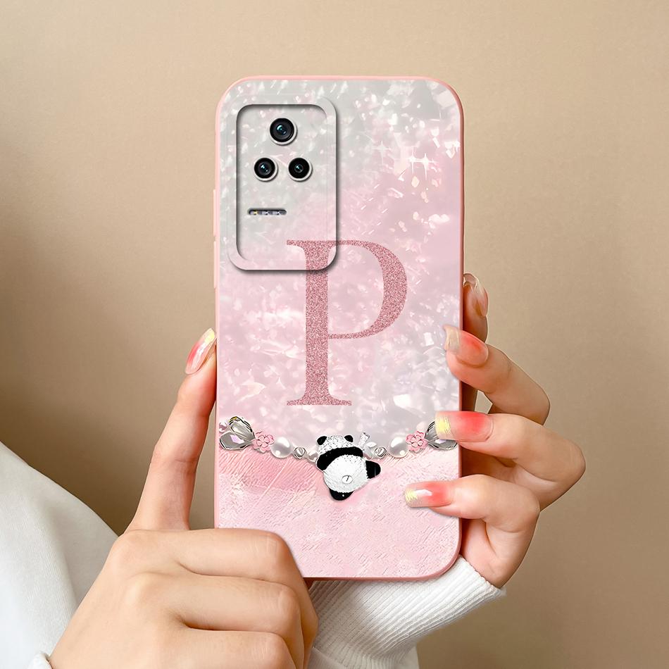 

For Redmi K50 Pro Ultra K50 Gaming K50i Phone Case Name Letters Soft Liquid Silicone Funda For Redmi K 50 Full Protection Bumper Redmi K50