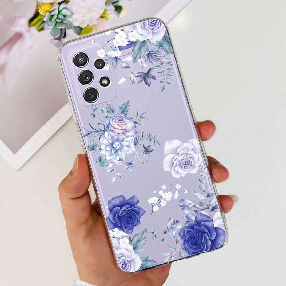 For Samsung Galaxy A32 SM-A325F Cute Flower Cat Pattern Phone Case For Samsung A32 4G Soft Silicone TPU Back Cover