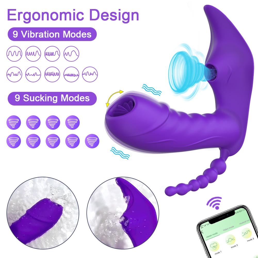 3 in 1 Women Wireless Remote Control Bluetooth APP Vibrator Sucker Clitoris Stimulator Sex Toys for Couple Adult 18