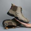 Plus Size Men's High-Top Casual Martin Boots - Warm Cotton Lined for Autumn and Winter