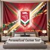 Custom Name Text Tapestry Wales Rugby Personalized Polyester Wall Tapestry For Bedroom And Room