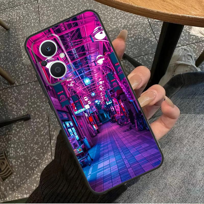 Japanese Night City Aesthetic For OPPO Reno 7 8 Lite 8T 14F 13F 11F 12F 10 11 12 13 14 Pro OPPO Find X9 X8 X5 X6 Pro Case