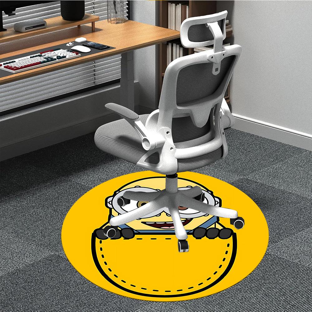 

1pc Pocket Minion Office Round Area Rug, Under Office Chairs Bedroom Living Room Home Decor a1022260 80cm by 80cm