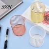Office Desk Pen Holder Metal Holder, Nordic Organizer for Makeup Brushes, Electroplated Accessory Anti-Rust Multifunctional Storage Basket Pencils