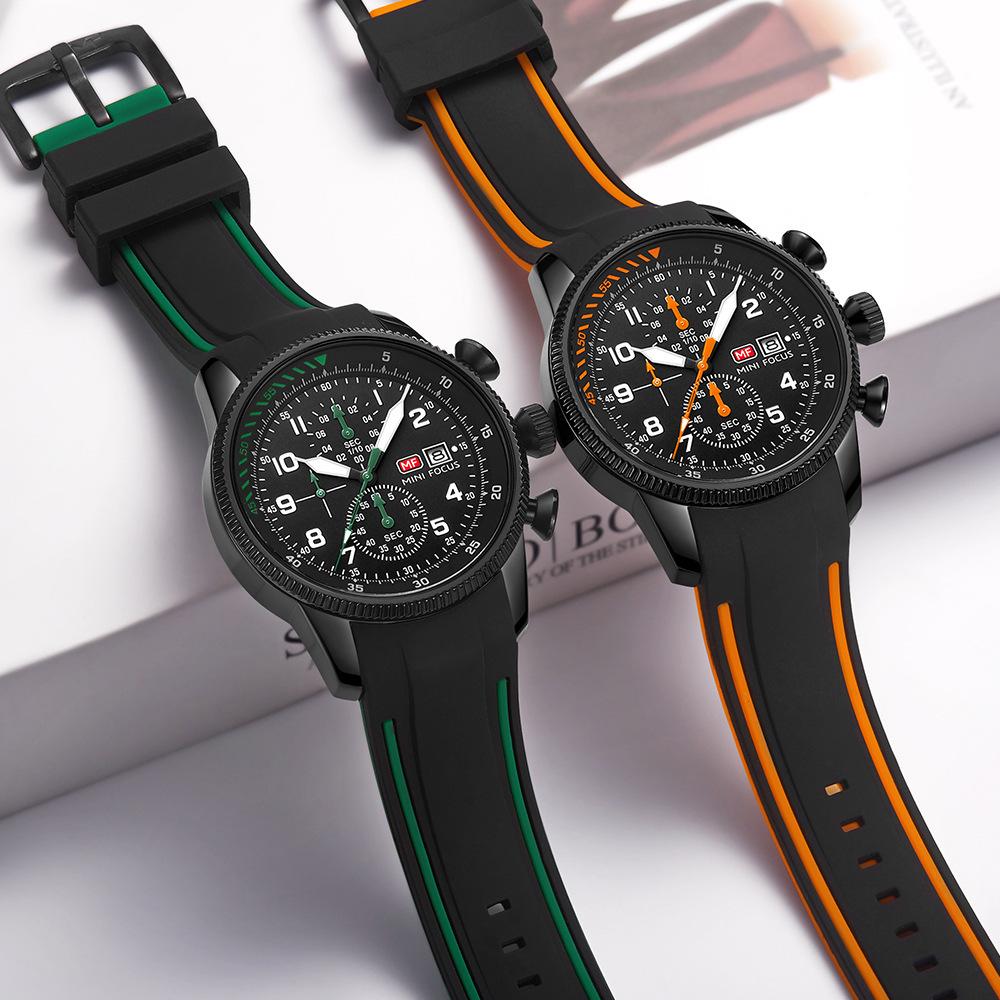 Multifunctional Air Watch Waterproof Quartz Watch Sports Glow-in-the-dark Silicone Band Men's Watch