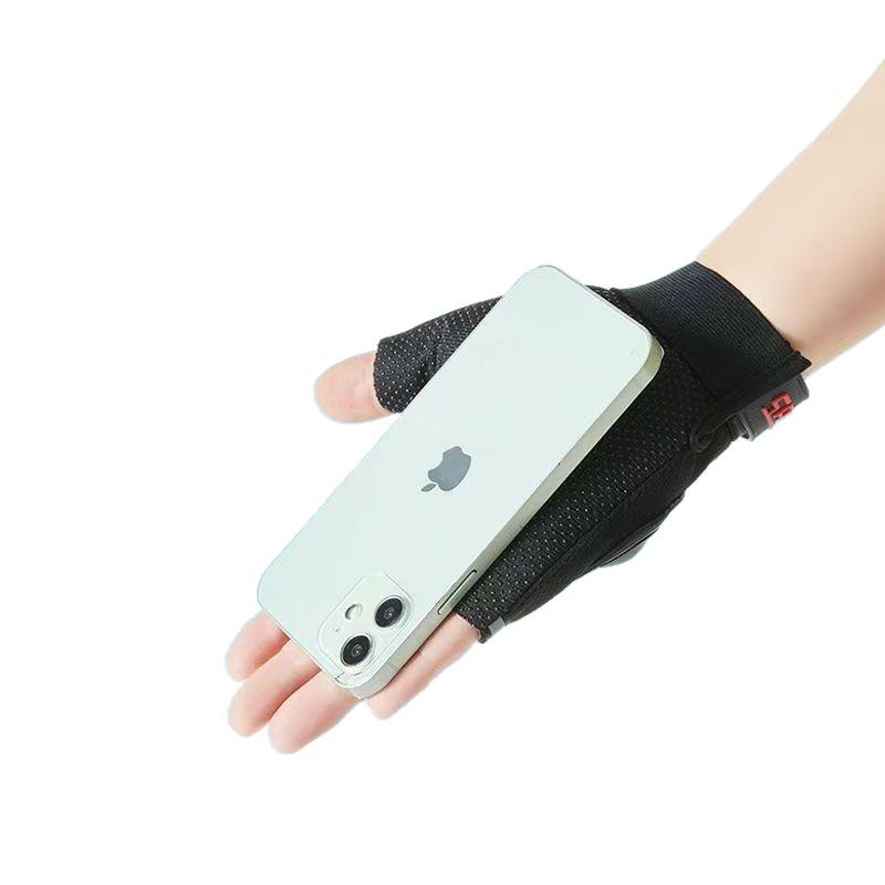 Herren Rutschfeste Atmungsaktive Halbfinger-Fahrradhandschuhe für Outdoor-Sportarten, Fitness, Gewichtheben, Taktisches Training und Angeln.