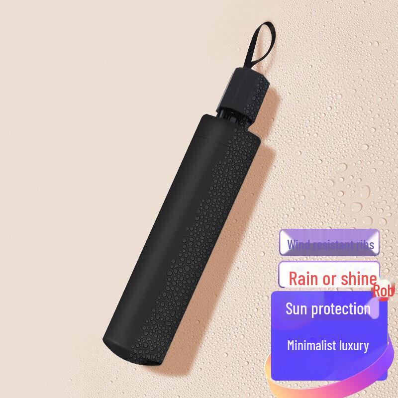 

Черный 6-реберный обратный солнцезащитный зонт с возможностью выбора цвета