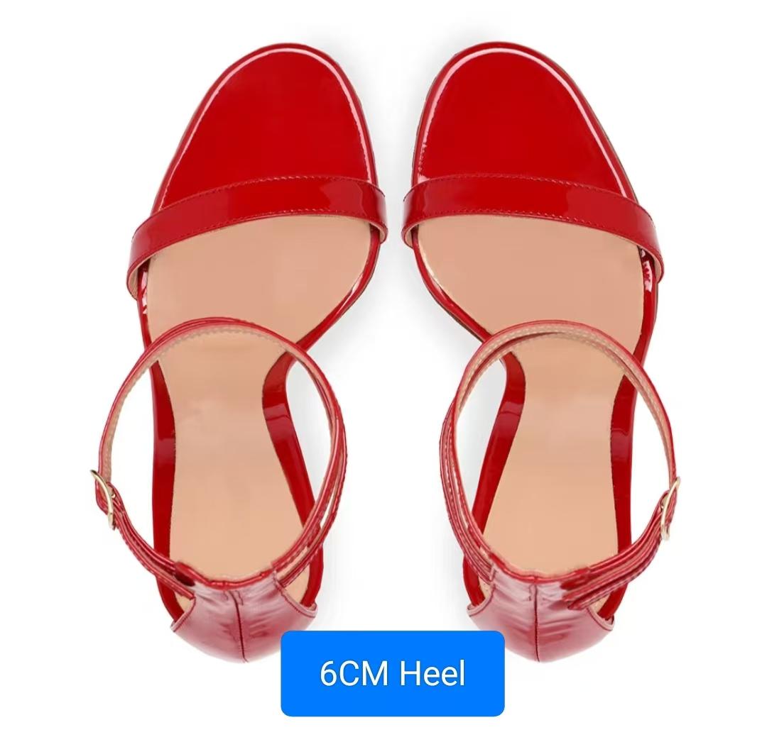 

Модные женские туфли-босоножки на высоком каблуке FHC Europea, Летняя обувь из кожи с овечьей стелькой, Ремешки с пряжками на щиколотке, Черные, Белые, Дропшиппинг 31