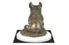 Francouzský buldoček, Frenchie II - figurka psa, figurka na bílém podstavci, trofej pro výstavu psů Art-Dog
