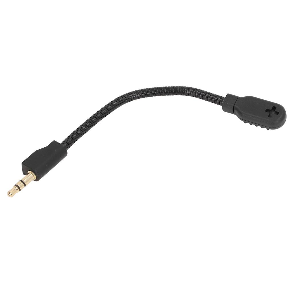 Ersatz-Spielmikrofon mit Schaumstoffabdeckung 3,5-mm-Klinke Geräuschunterdrückung Abnehmbarer Mikrofonarm für kabelloses Gaming-Headset