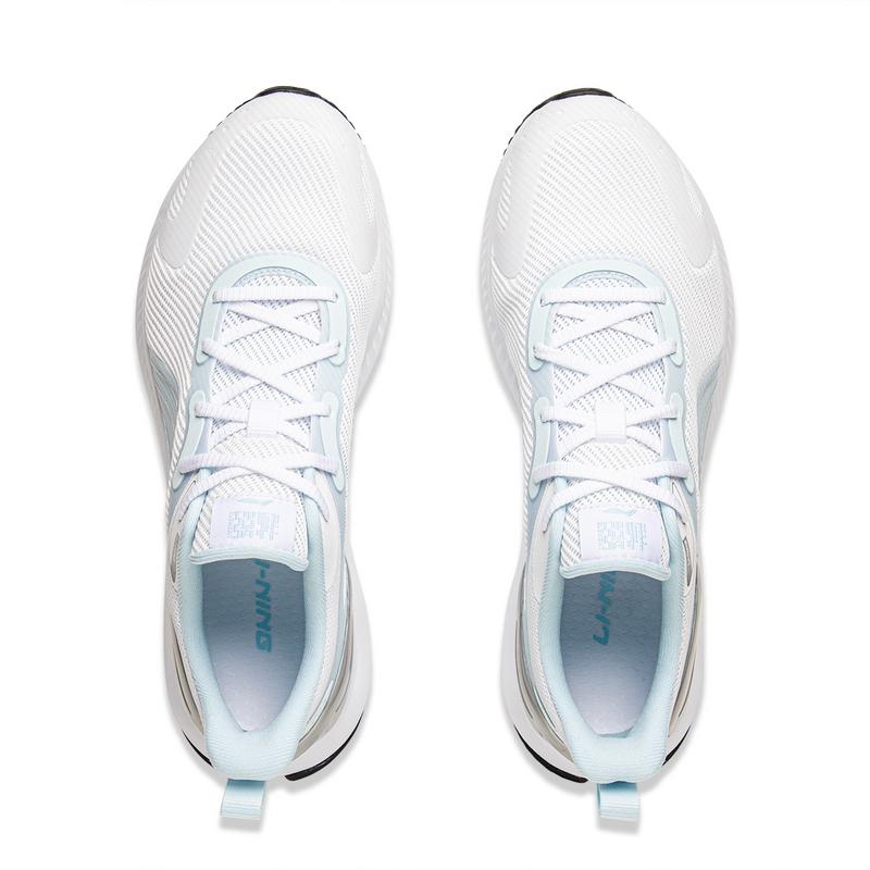 Li-Ning Pantofi sport la modă, confortabili, cu absorbție a șocurilor, rezistenți la uzură, cu talpă joasă, casual, pentru alergare, adidași pentru bărbați, Alb standard ARHV021-6