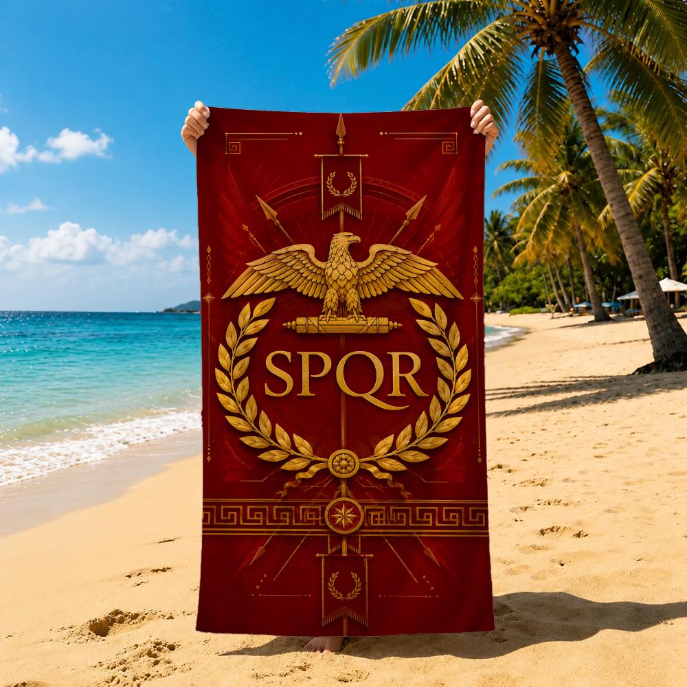 Gold Imperial Eagle Rome Towel Towel Soft Pool Gift For Travel Gym Shower Cool Camping Quick Dry Sports Large Beach Towel