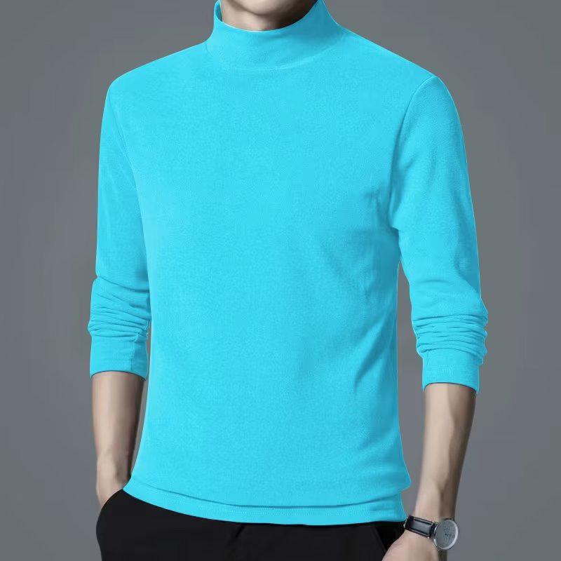 

Мужская универсальная водолазка: Футболка со средней горловиной и длинными рукавами на осень/зиму 3XL озеро синий
