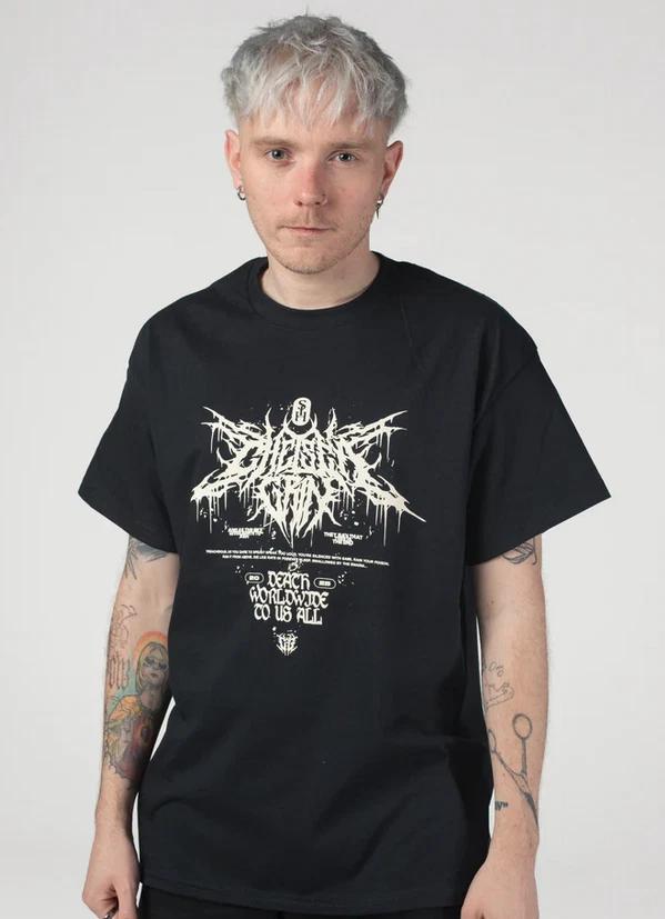 Death Worldwide – Chelsea Grin Inspired Extreme Metal Graphic T-Shirt S